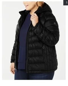 MICHAEL KORS Womens Black Puffer Winter Coat 4X
